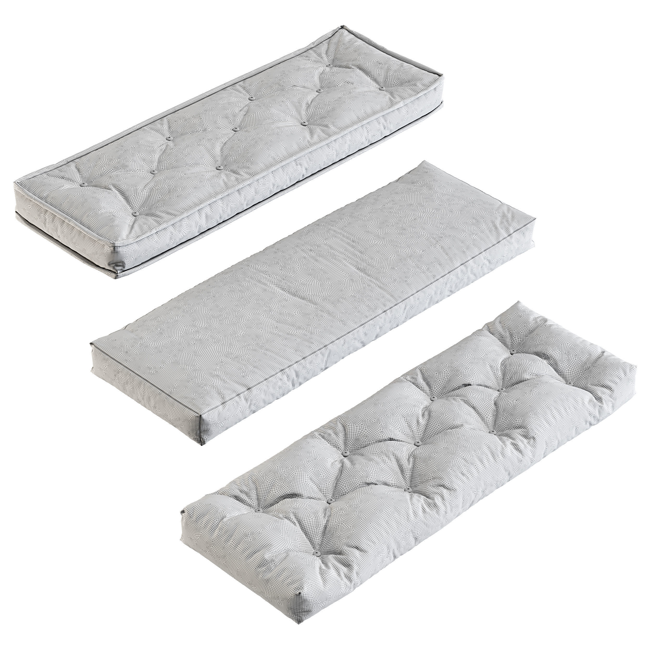 Seat Pillows Set 1  3D model_1