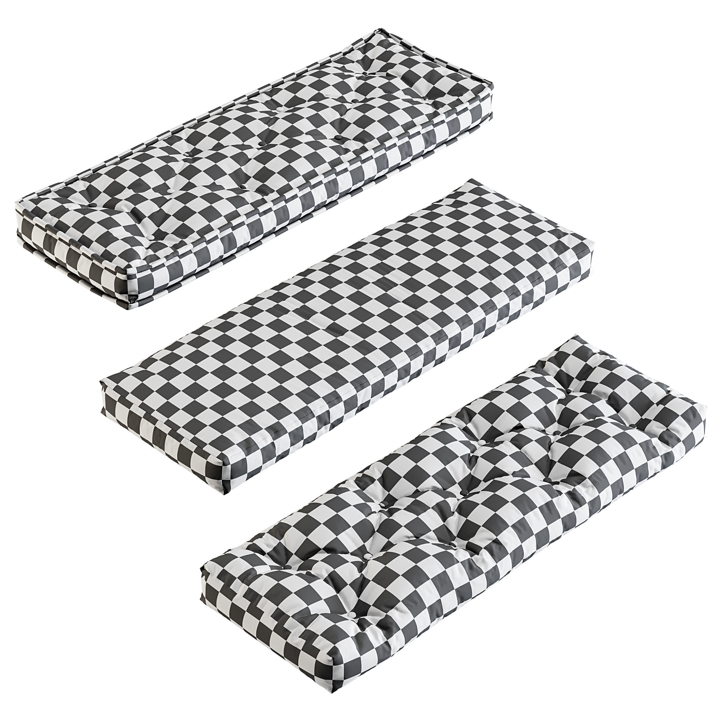 Seat Pillows Set 1  3D model_2