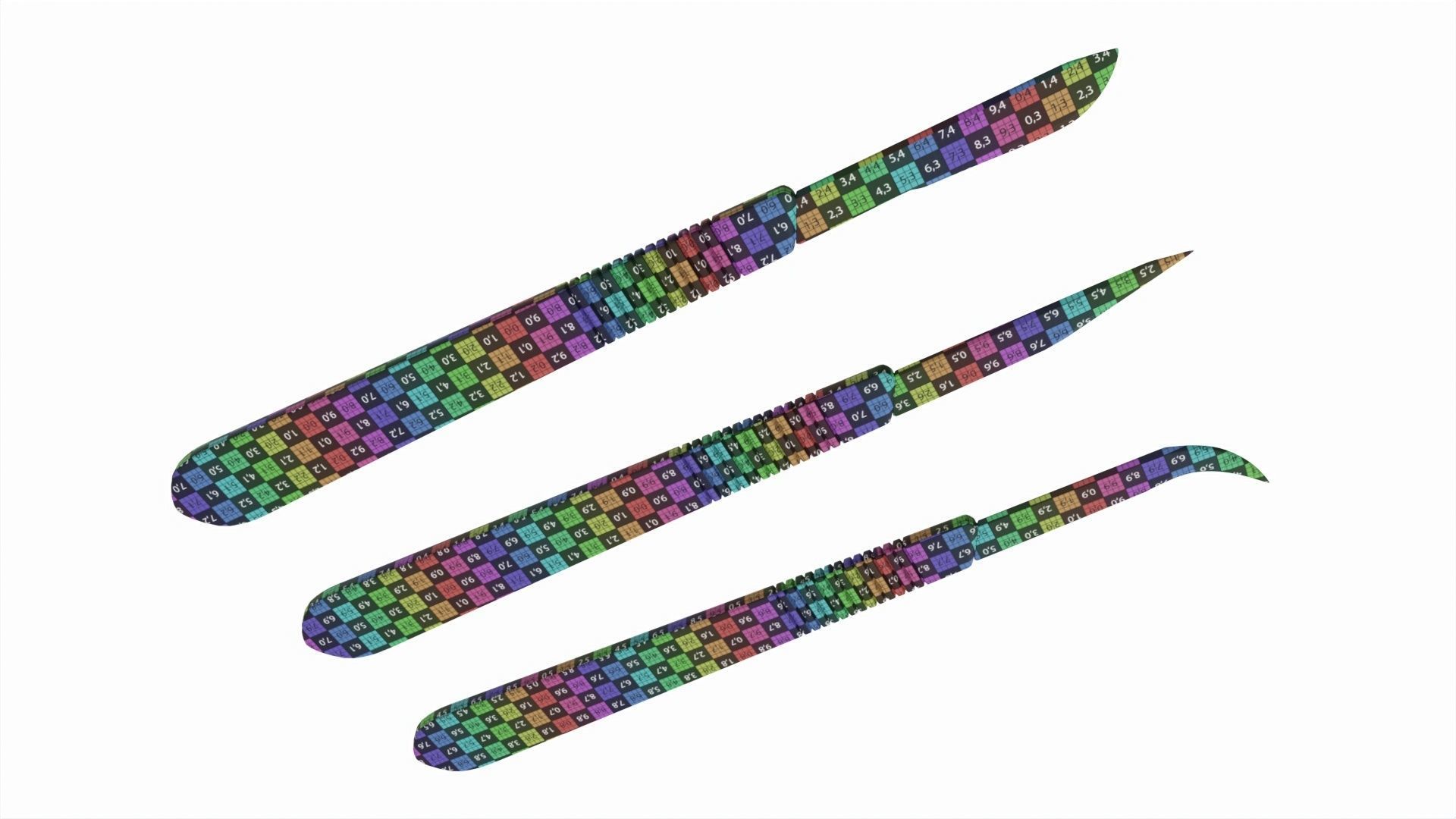 Scalpel handle and blade 3D model_8