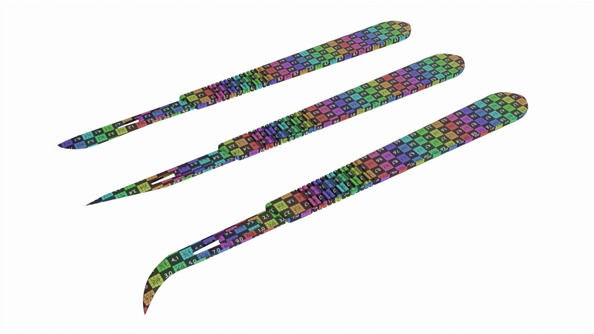 Scalpel handle and blade 3D model_7