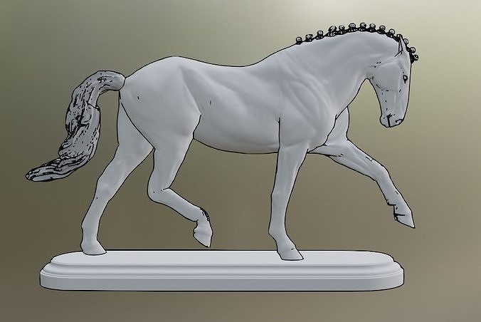 Horse sculpture 3D print model