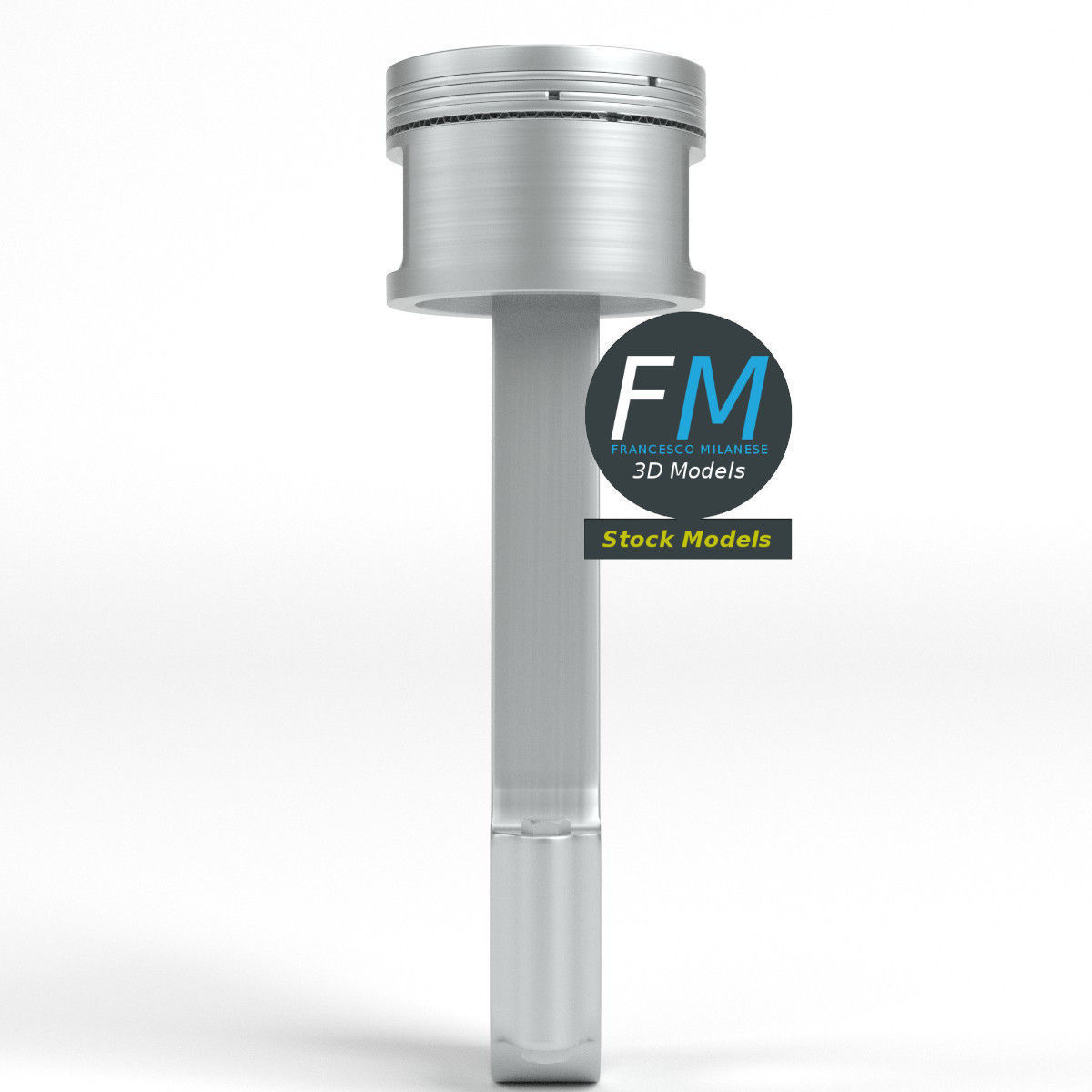 Engine piston 3D model_4