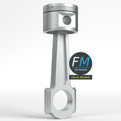 Engine piston 3D model