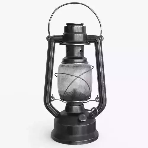 Kerosene Lamp Low-poly 3D model