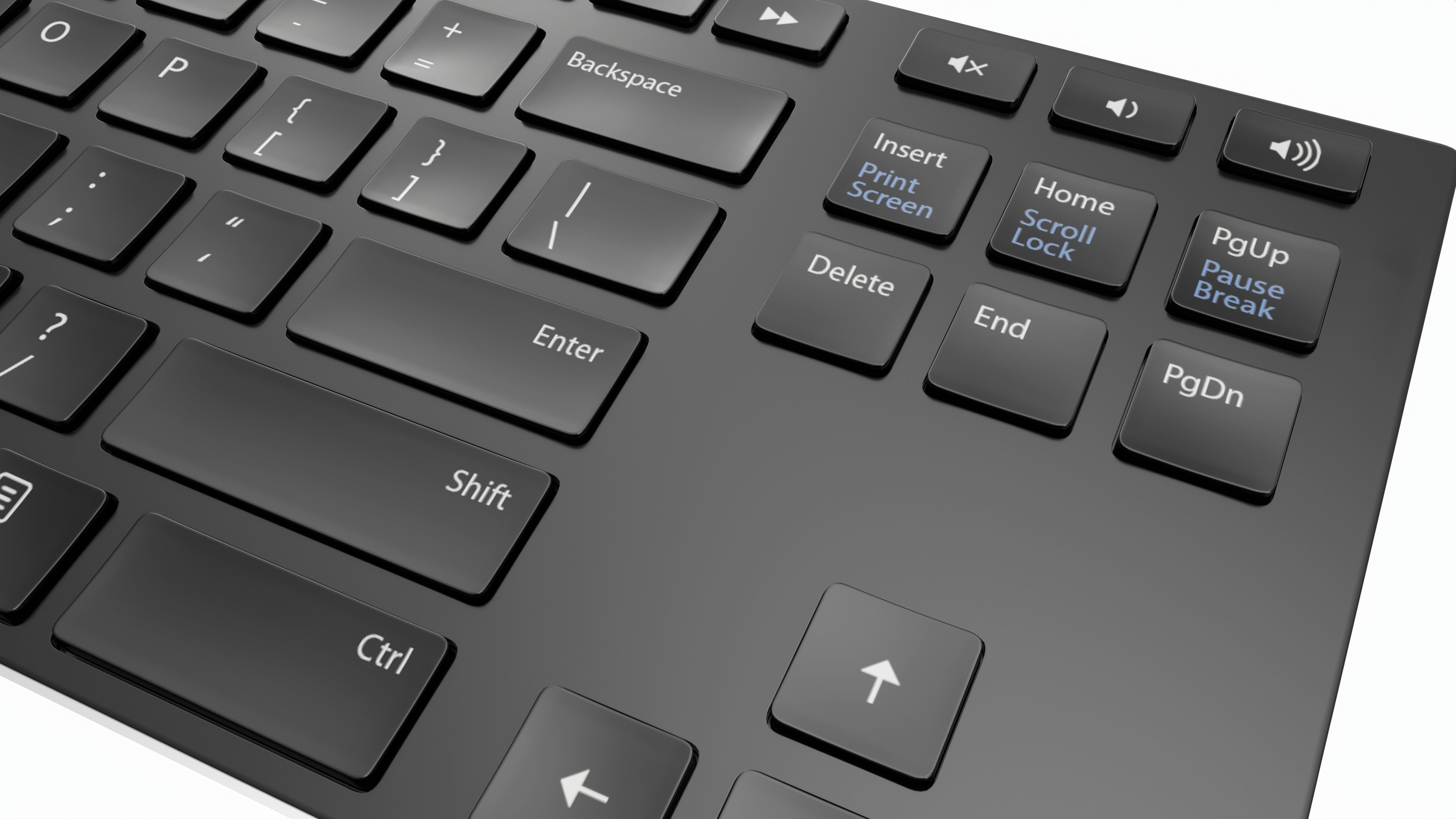 Wireless Keyboard Reduced Black 3D model_3
