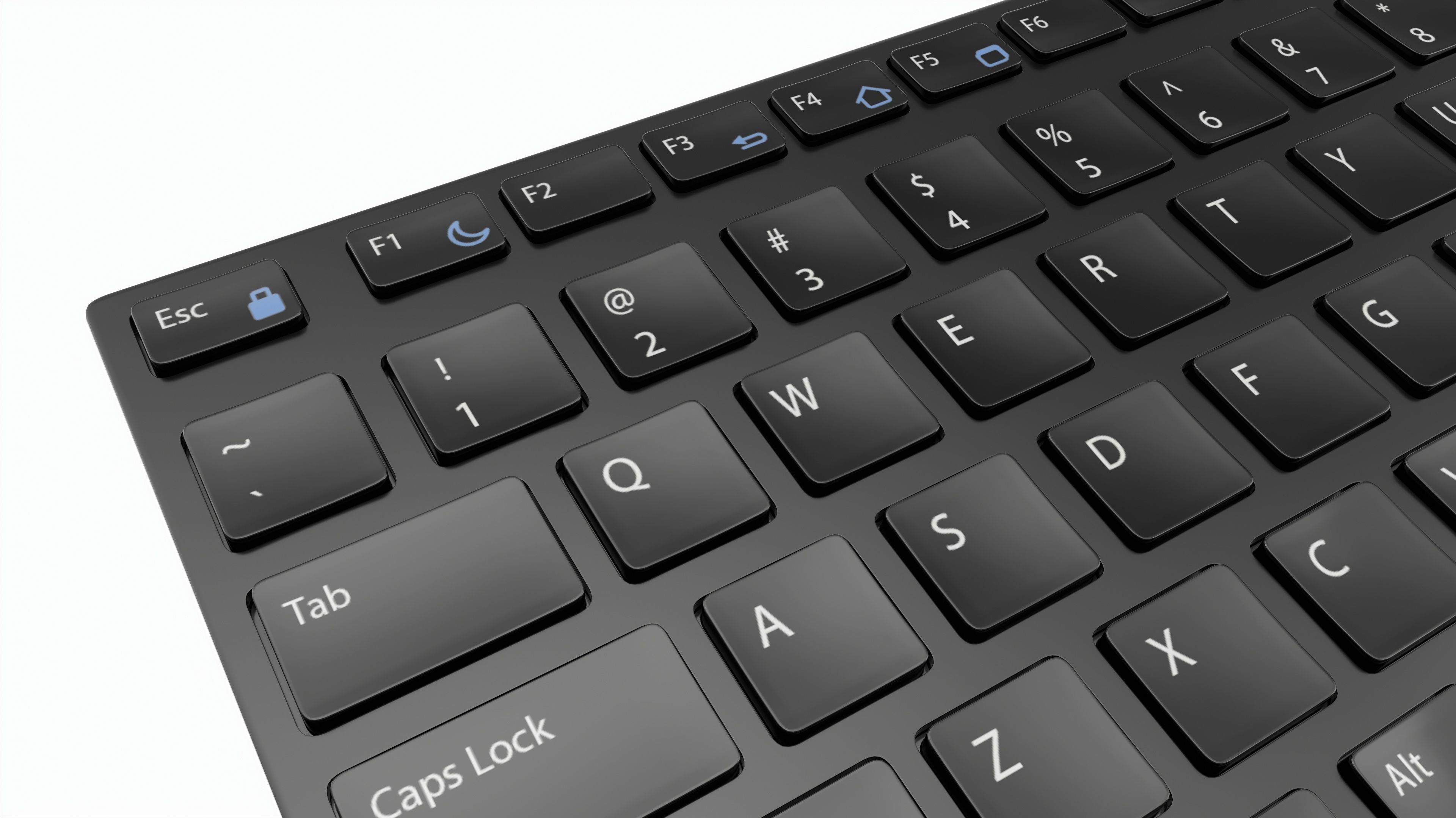 Wireless Keyboard Reduced Black 3D model_2