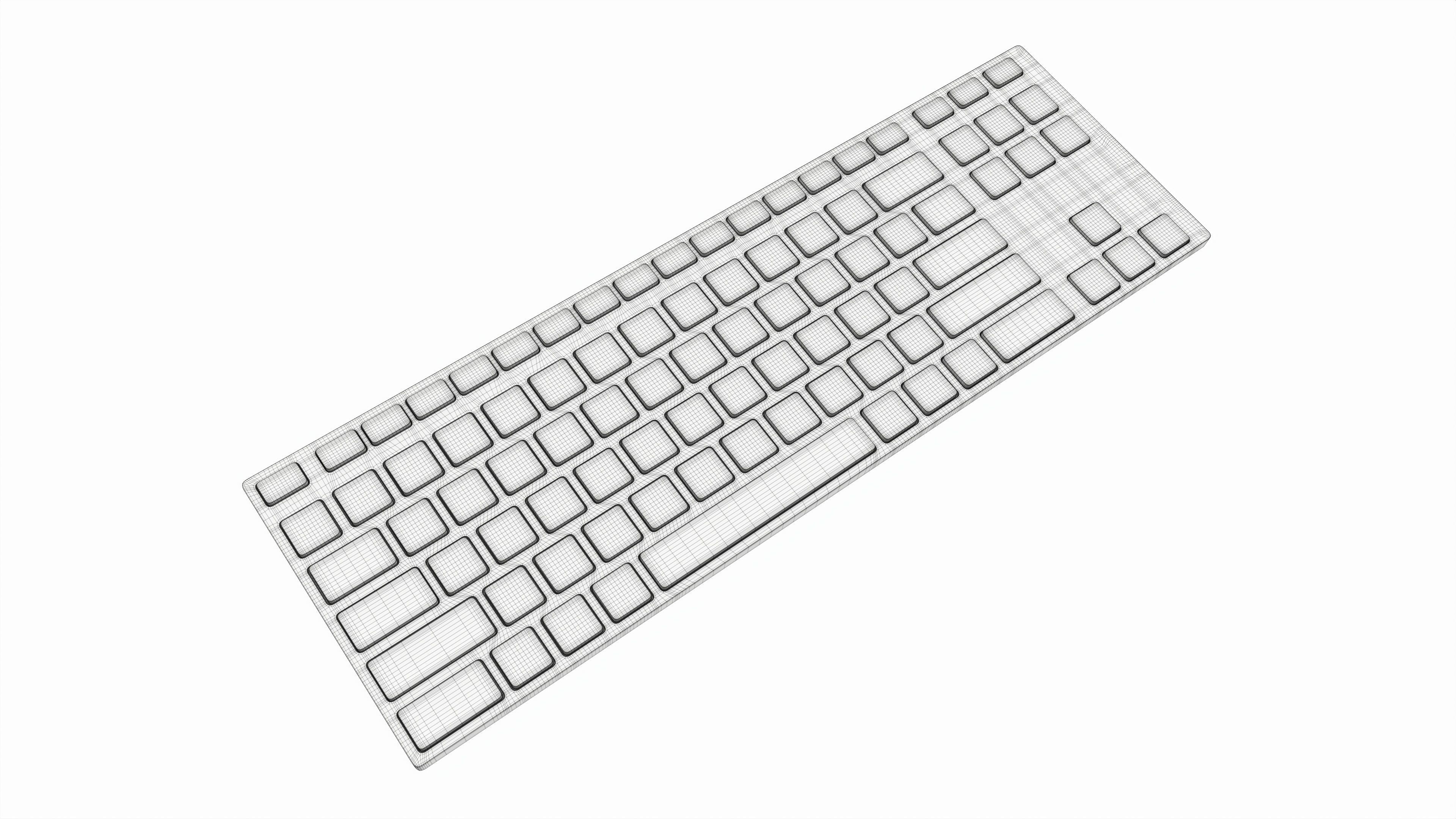 Wireless Keyboard Reduced Black 3D model_5