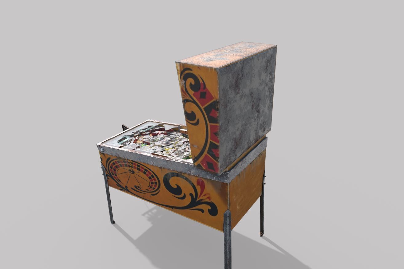 Abandoned Pinball Machine 3D model_3