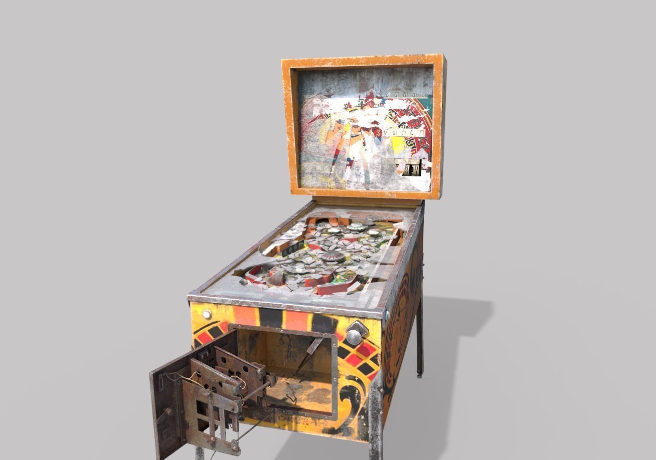 Abandoned Pinball Machine 3D model_8