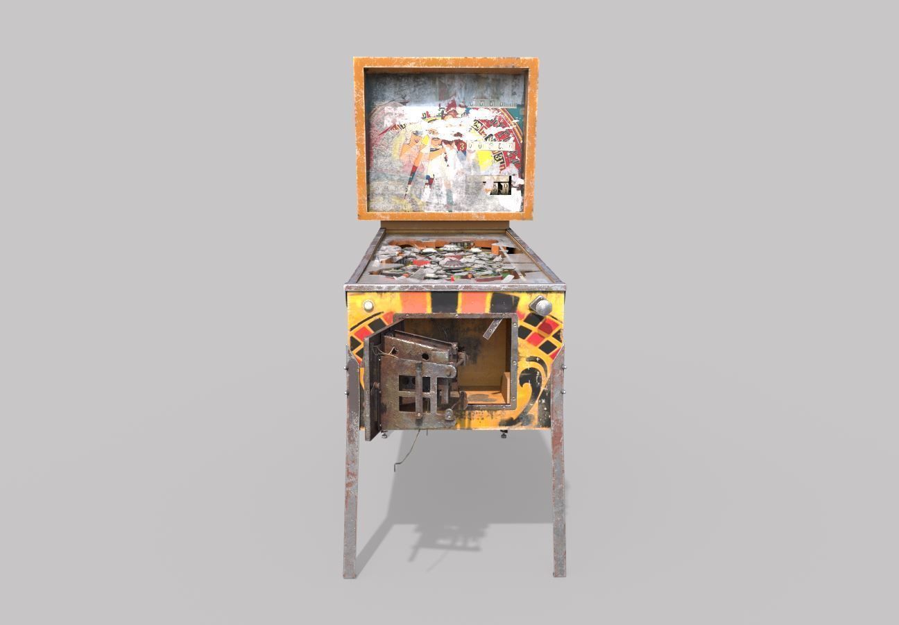 Abandoned Pinball Machine 3D model_6