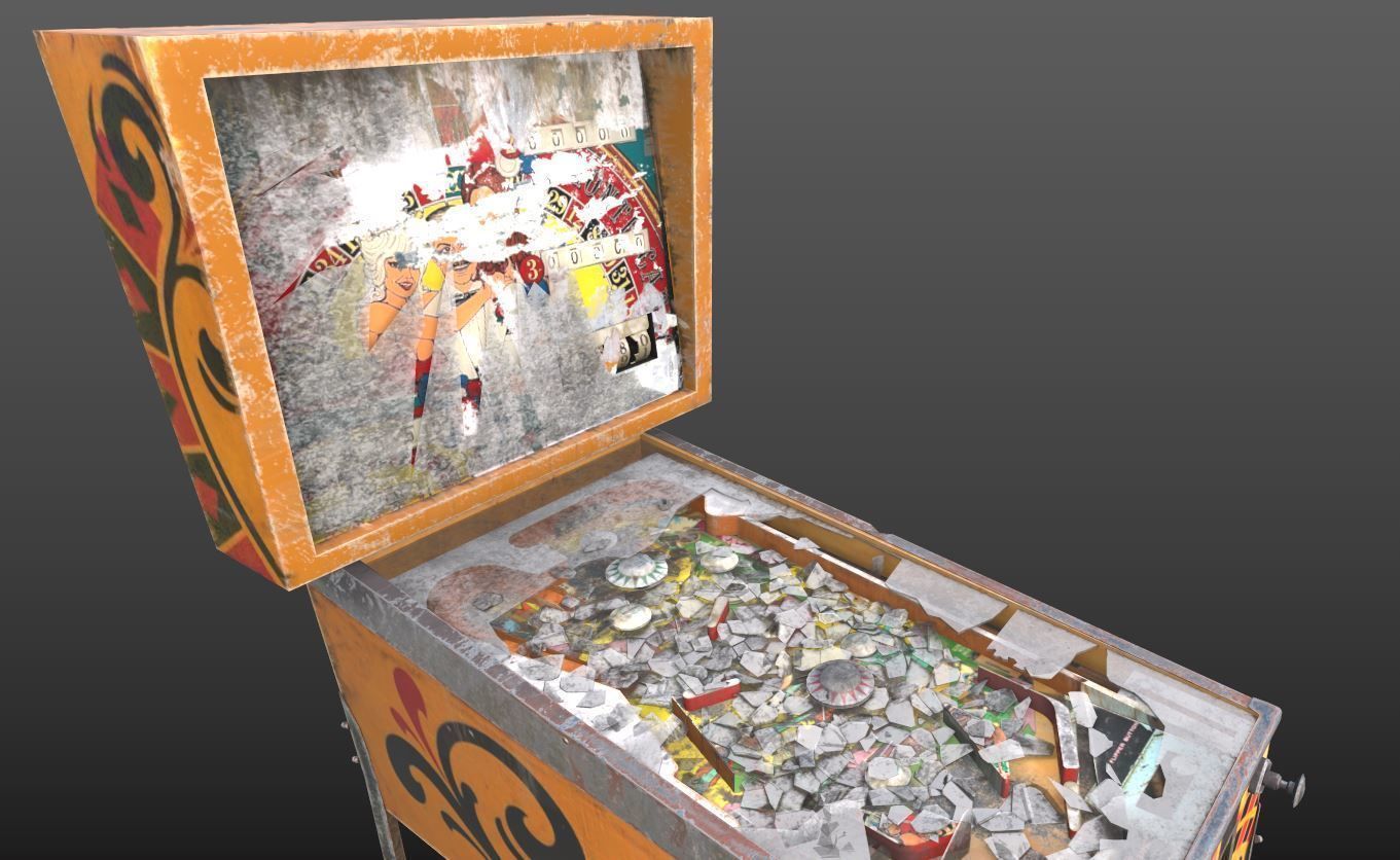 Abandoned Pinball Machine 3D model_10