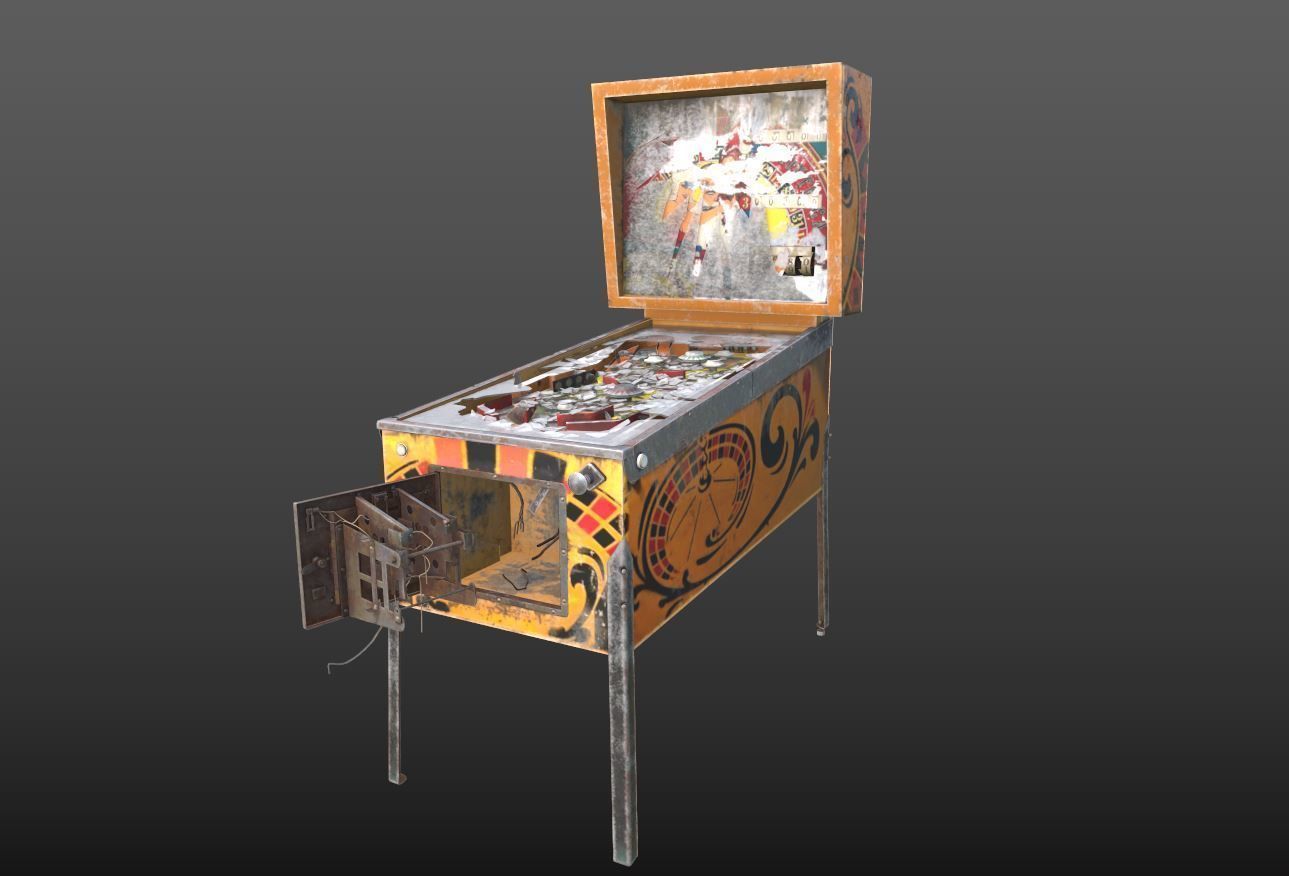 Abandoned Pinball Machine 3D model_9