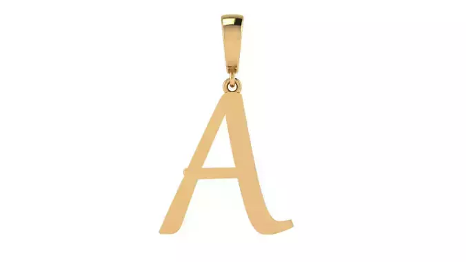 Pendant Alphabet Letter 15 mm Gabriola A