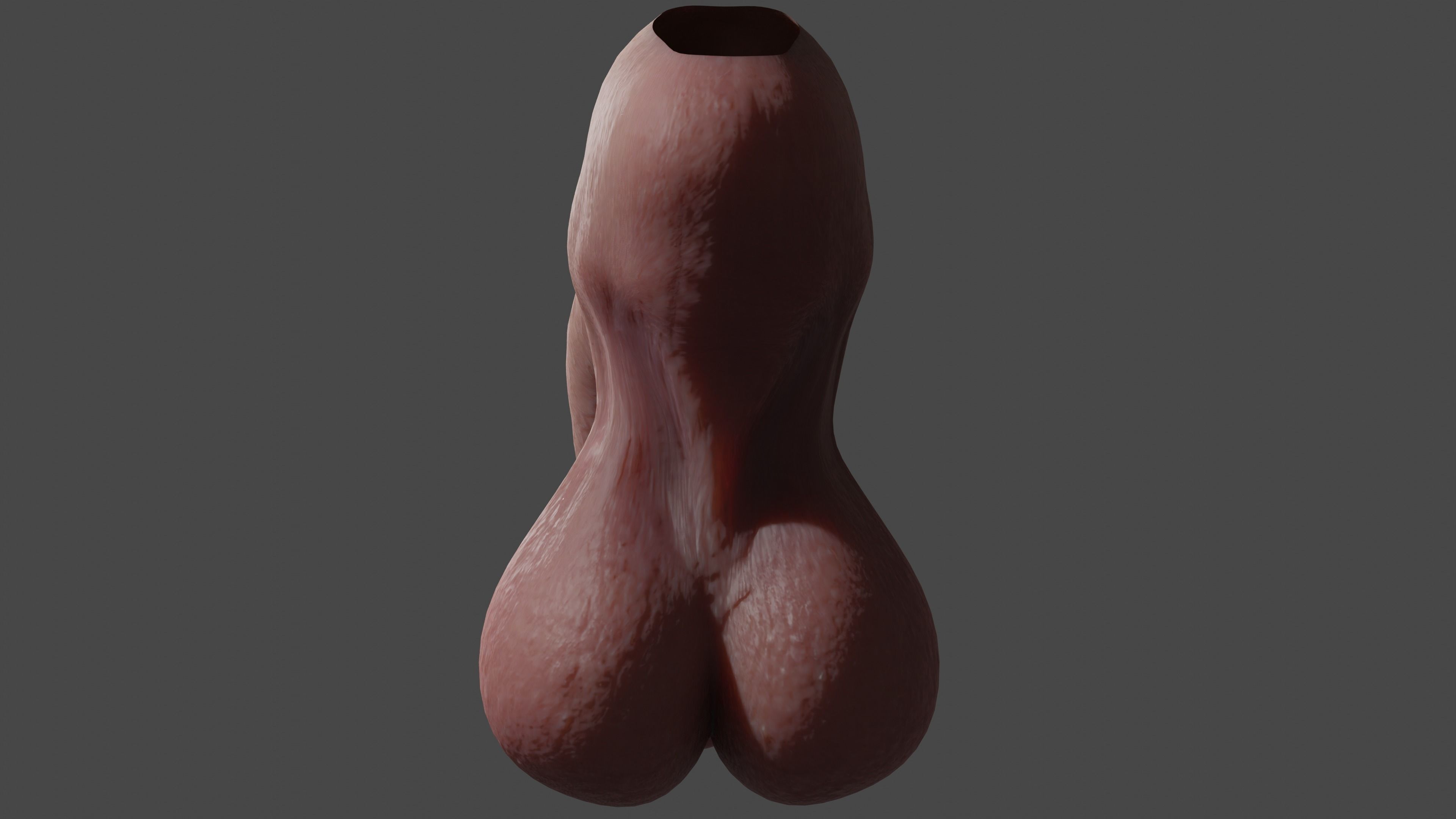 Thick Penis and Balls Lowpoly Rigged Low-poly 3D model_8