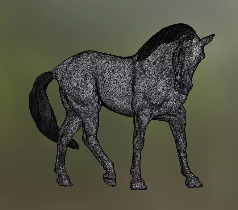 Horse sculpture 3D print model