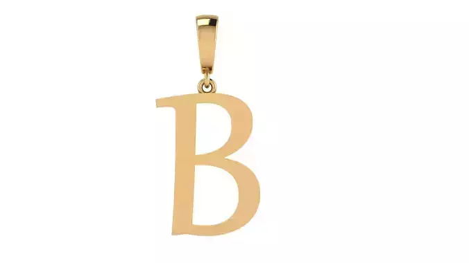 Pendant Alphabet Letter 15 mm Gabriola B