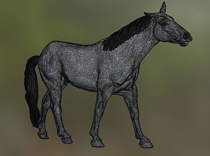 Horse sculpture 3D print model
