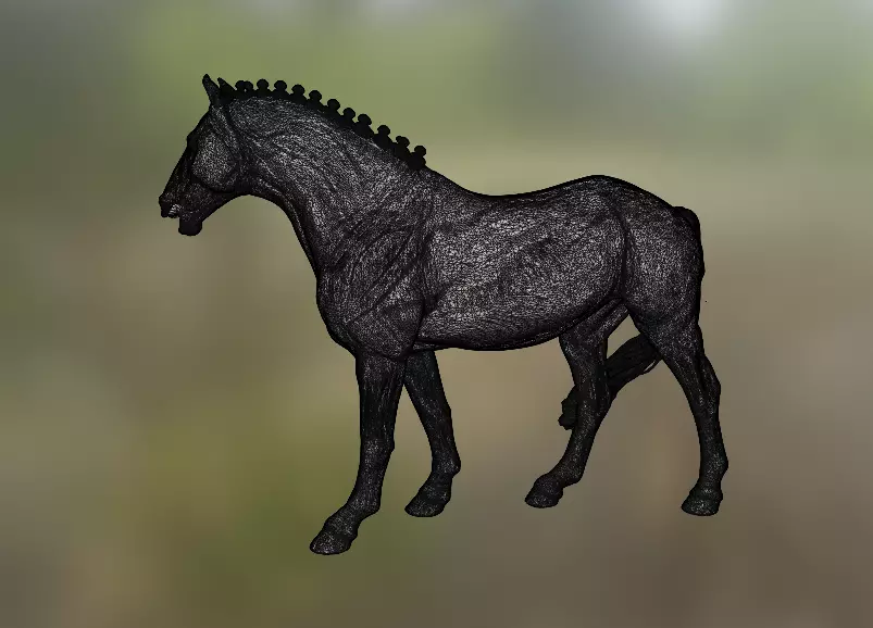 Horse sculpture 3D print model