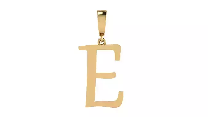 Pendant Alphabet Letter 15 mm Gabriola E