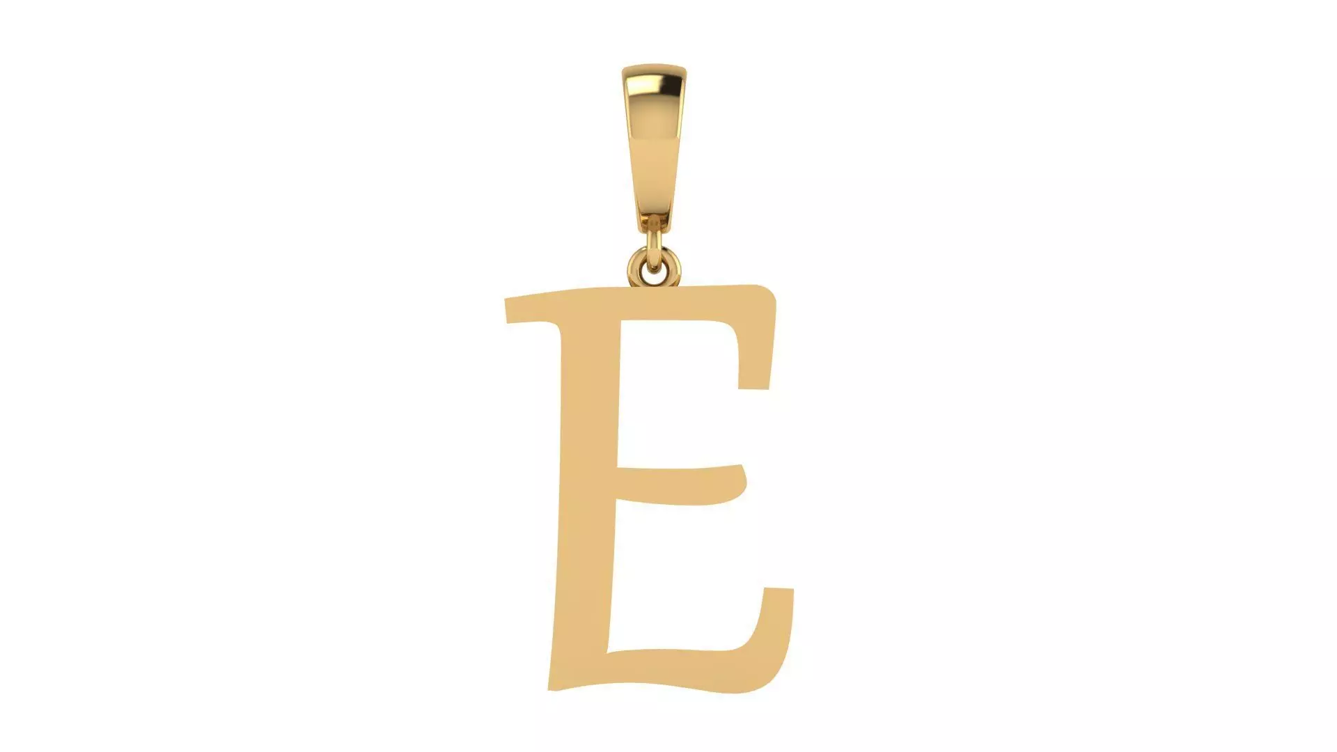 Pendant Alphabet Letter 15 mm Gabriola E 3D print model