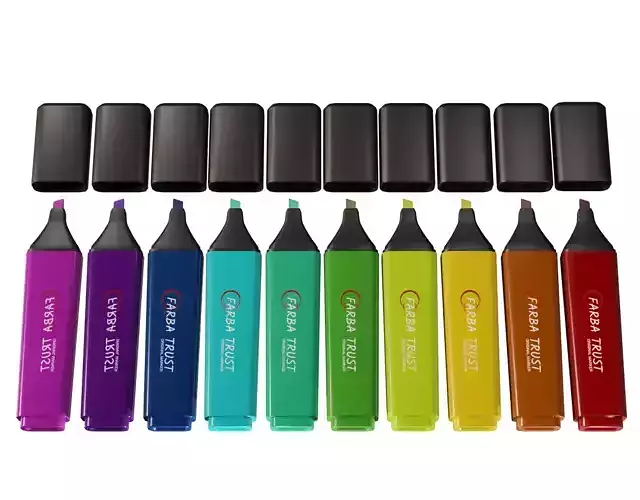 Marker Low-poly 3D model Marker Low-poly 3D model