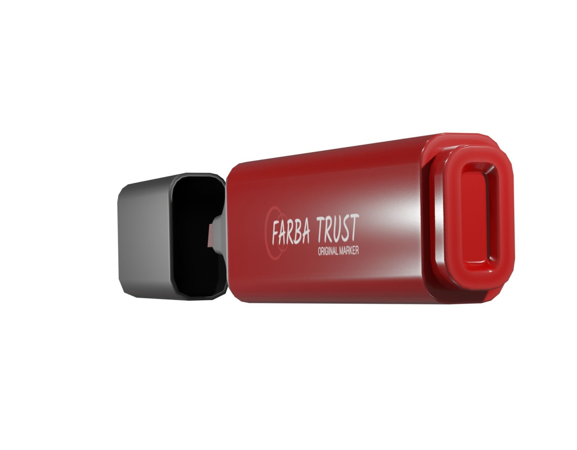 Marker Low-poly 3D model_1