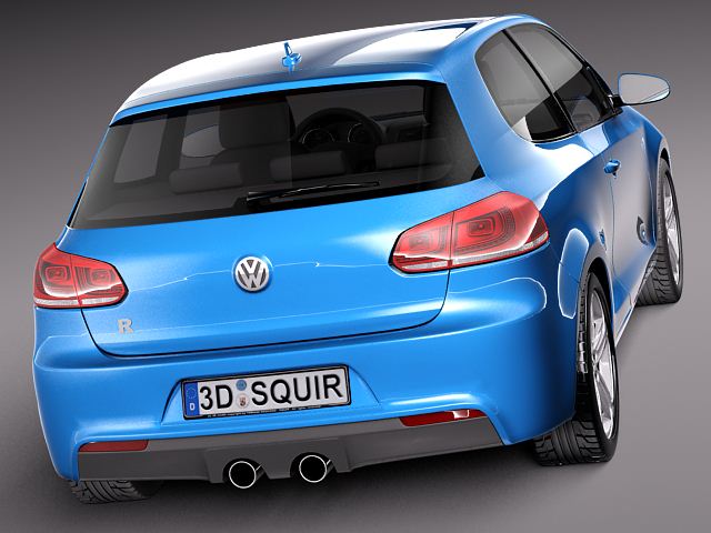 Volkswagen Golf R 2012 3D Model 3D model_4