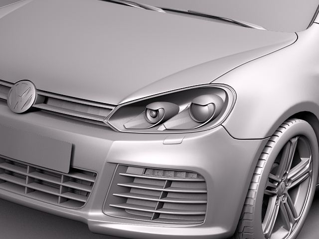 Volkswagen Golf R 2012 3D Model 3D model_10