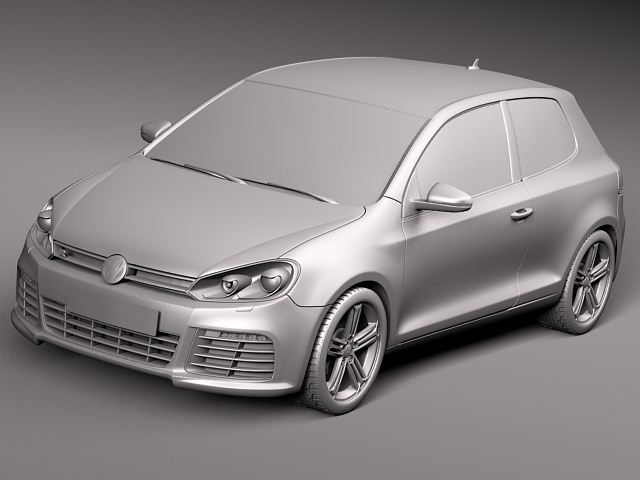 Volkswagen Golf R 2012 3D Model 3D model_11