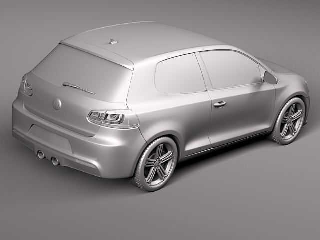 Volkswagen Golf R 2012 3D Model 3D model_8