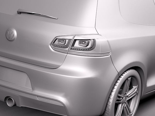 Volkswagen Golf R 2012 3D Model 3D model_9