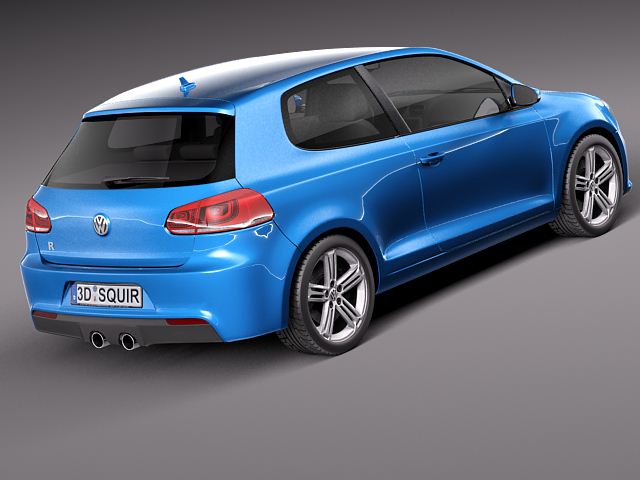 Volkswagen Golf R 2012 3D Model 3D model_5