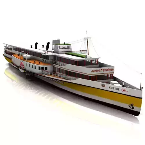 Rheindampfer Goethe Steam Ship Studio Max