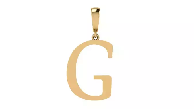 Pendant Alphabet Letter 15 mm Gabriola G