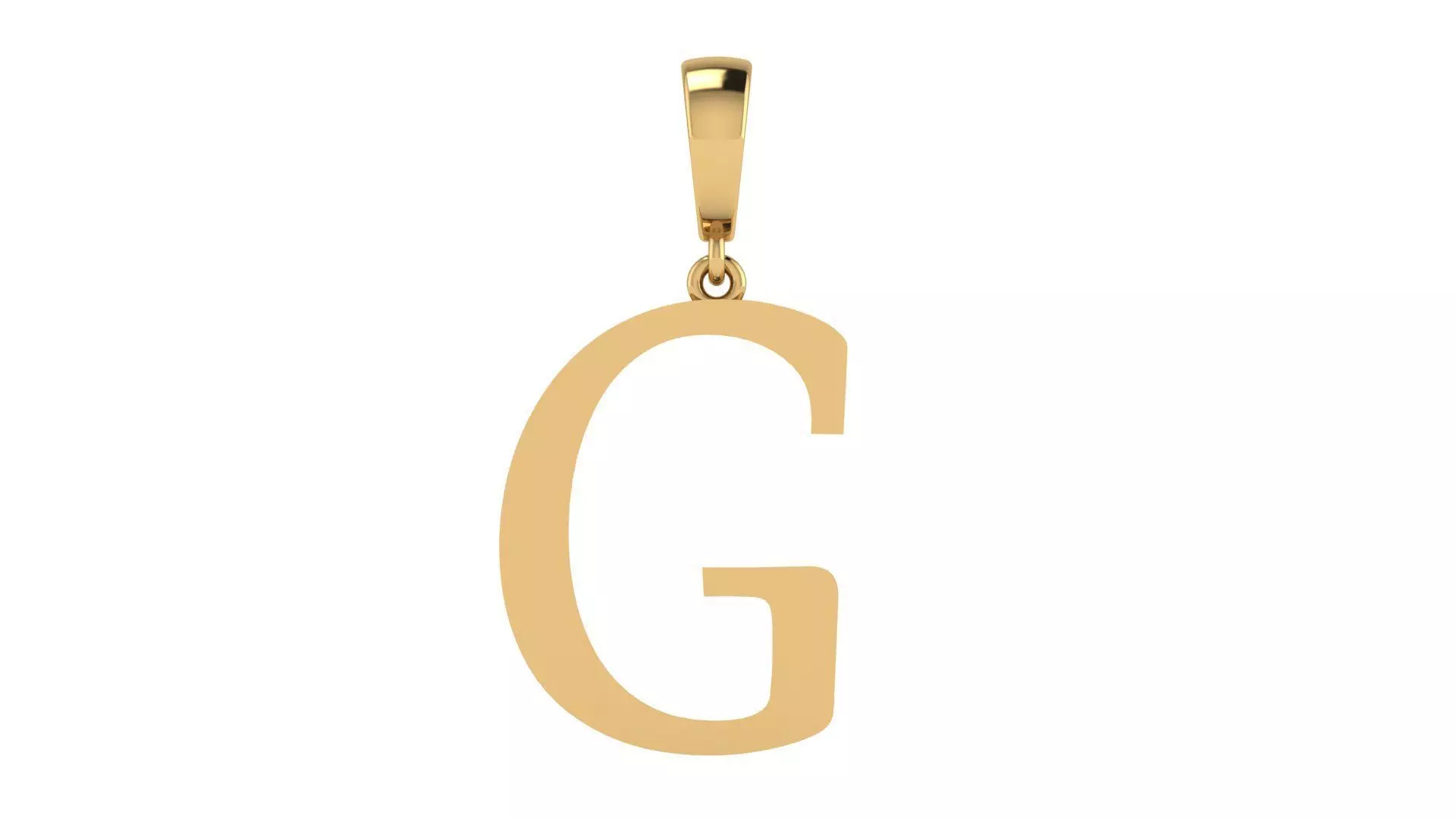 Pendant Alphabet Letter 15 mm Gabriola G 3D print model