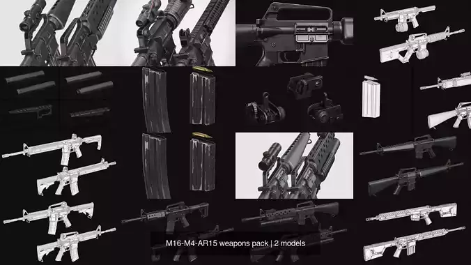 M16-M4-AR15 weapons pack