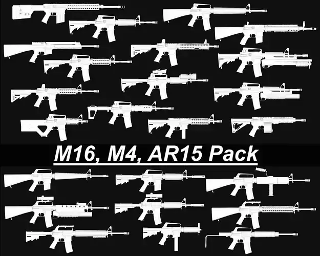 M16-M4-AR15 weapons pack