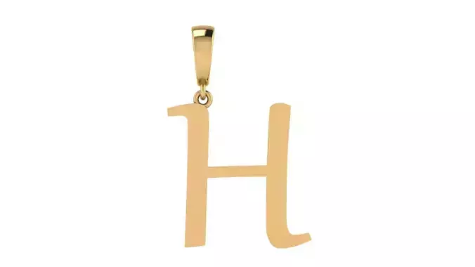 Pendant Alphabet Letter 15 mm Gabriola H