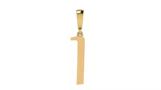 Pendant Alphabet Letter 15 mm Gabriola I