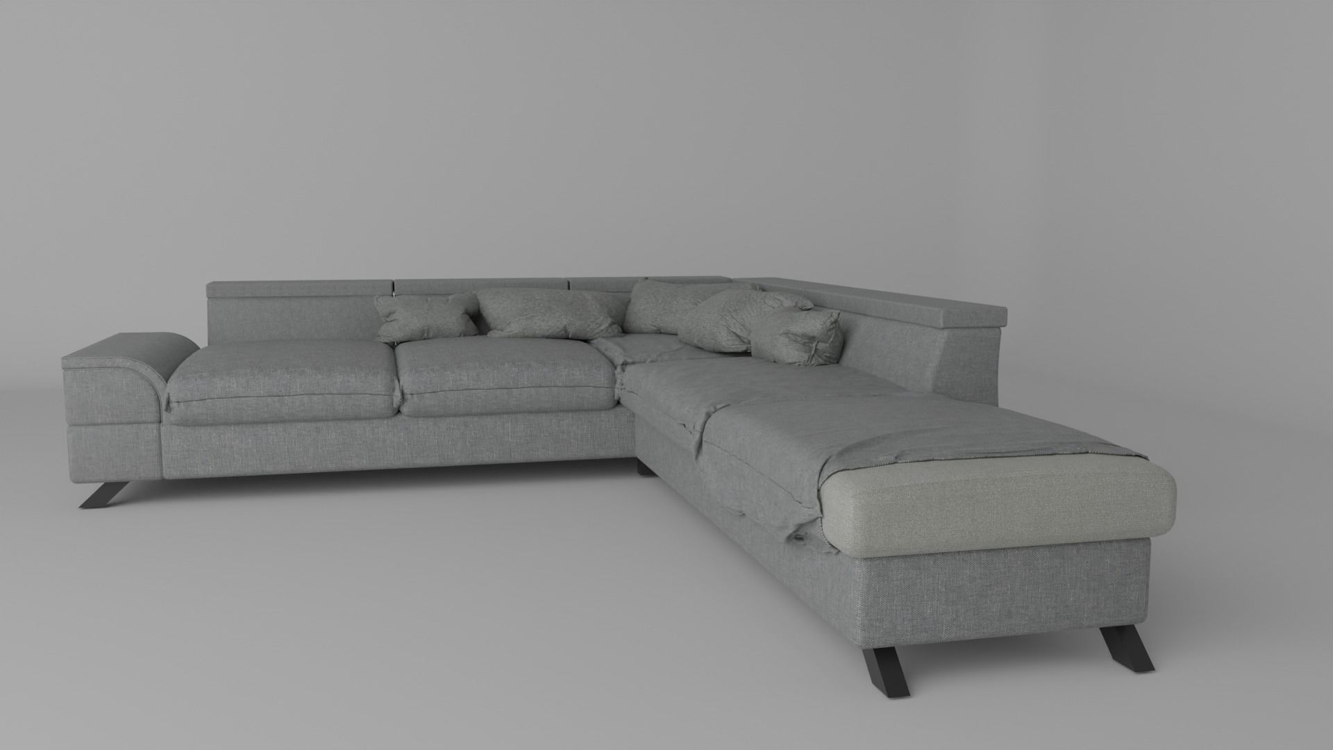 high-poly sofa Free 3D model_1