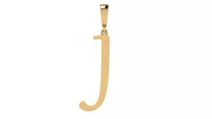 Pendant Alphabet Letter 15 mm Gabriola J