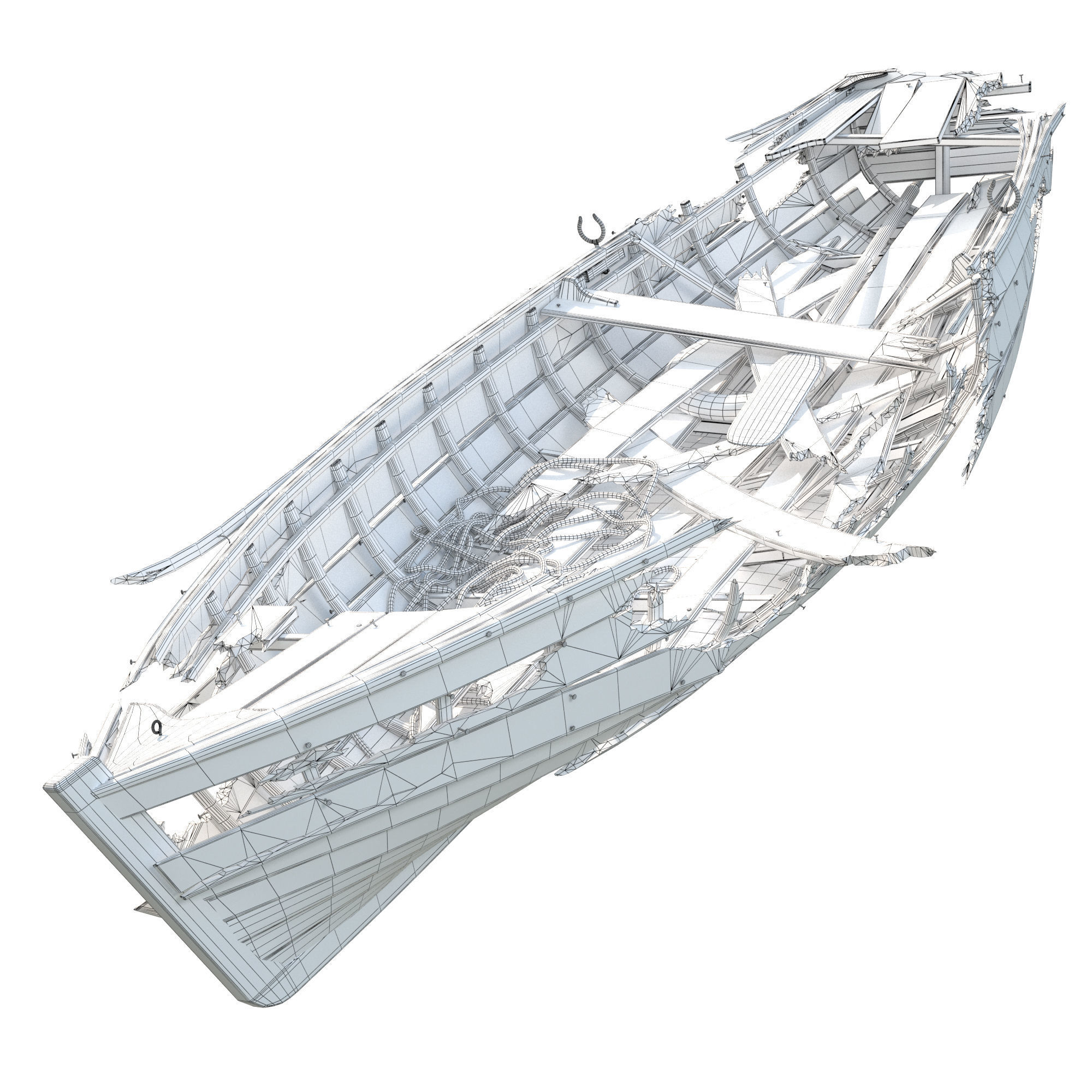broken boat 3D model_7