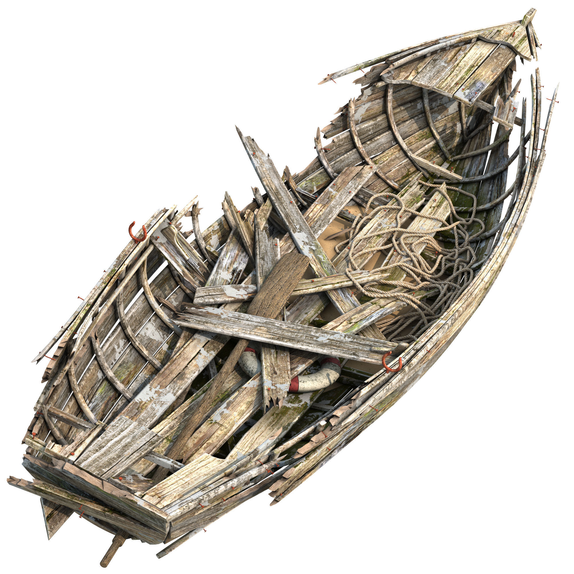 broken boat 3D model_5