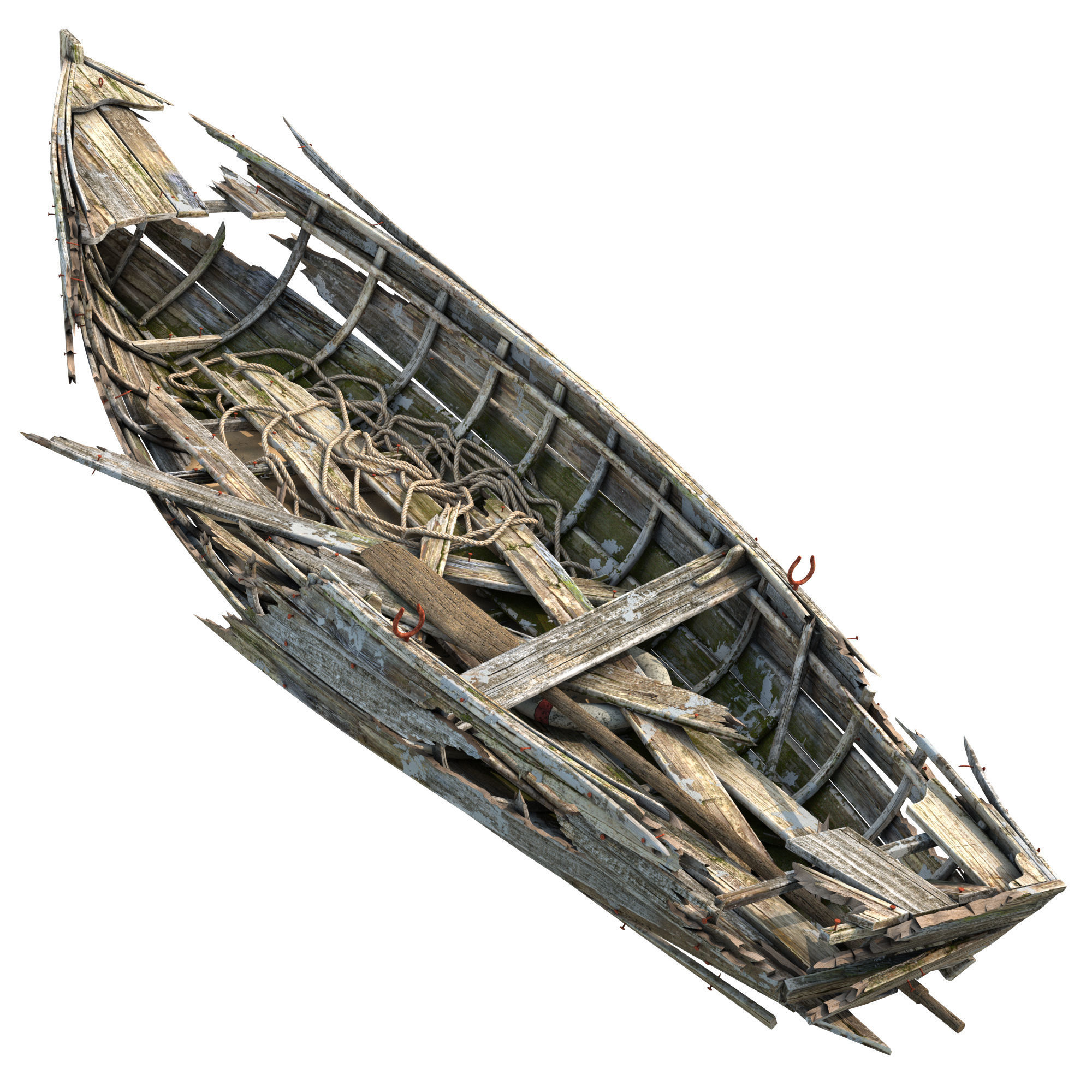 broken boat 3D model_6
