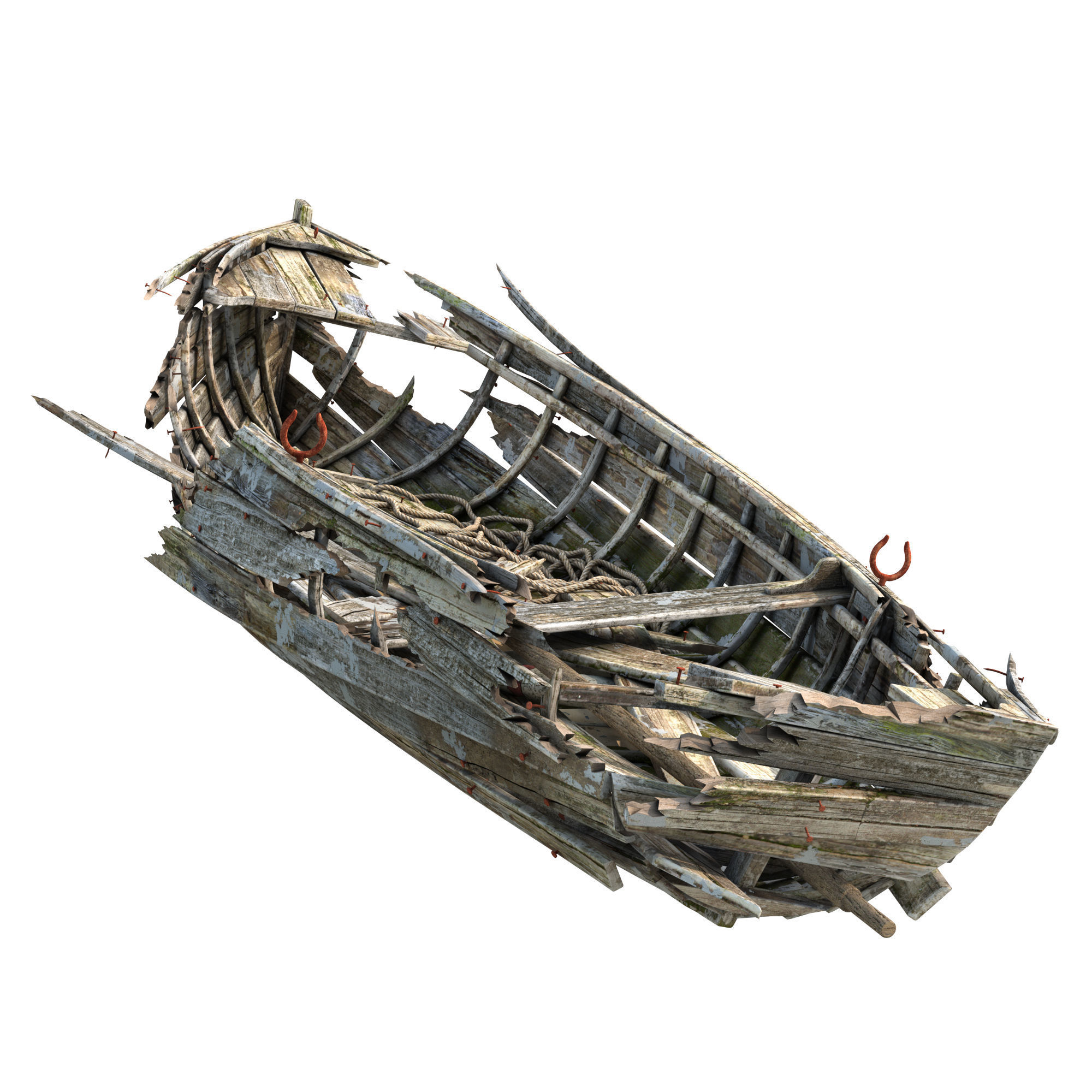 broken boat 3D model_3
