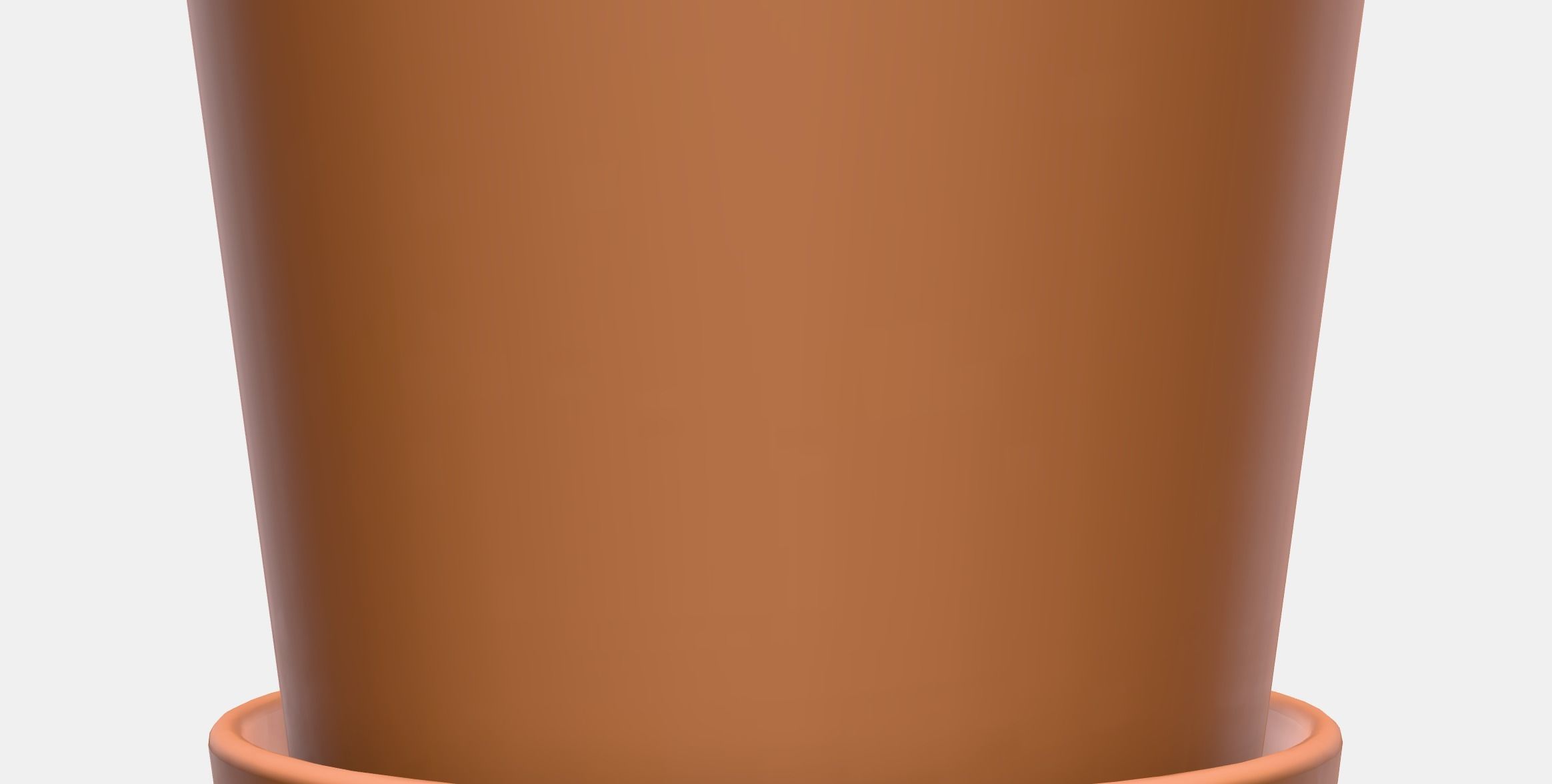 BRUNBAR flower pot with saucer Low-poly 3D model_11