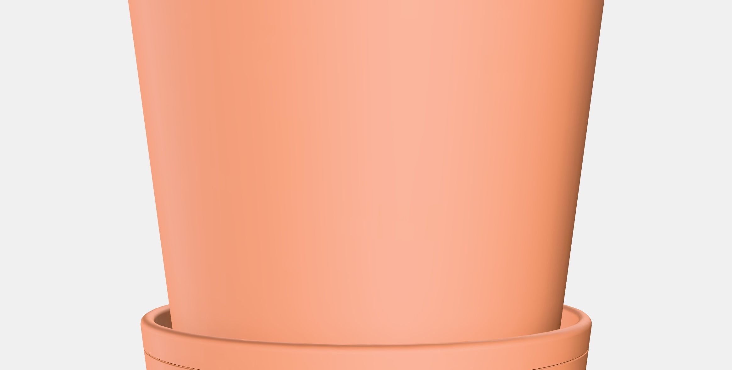 BRUNBAR flower pot with saucer Low-poly 3D model_7