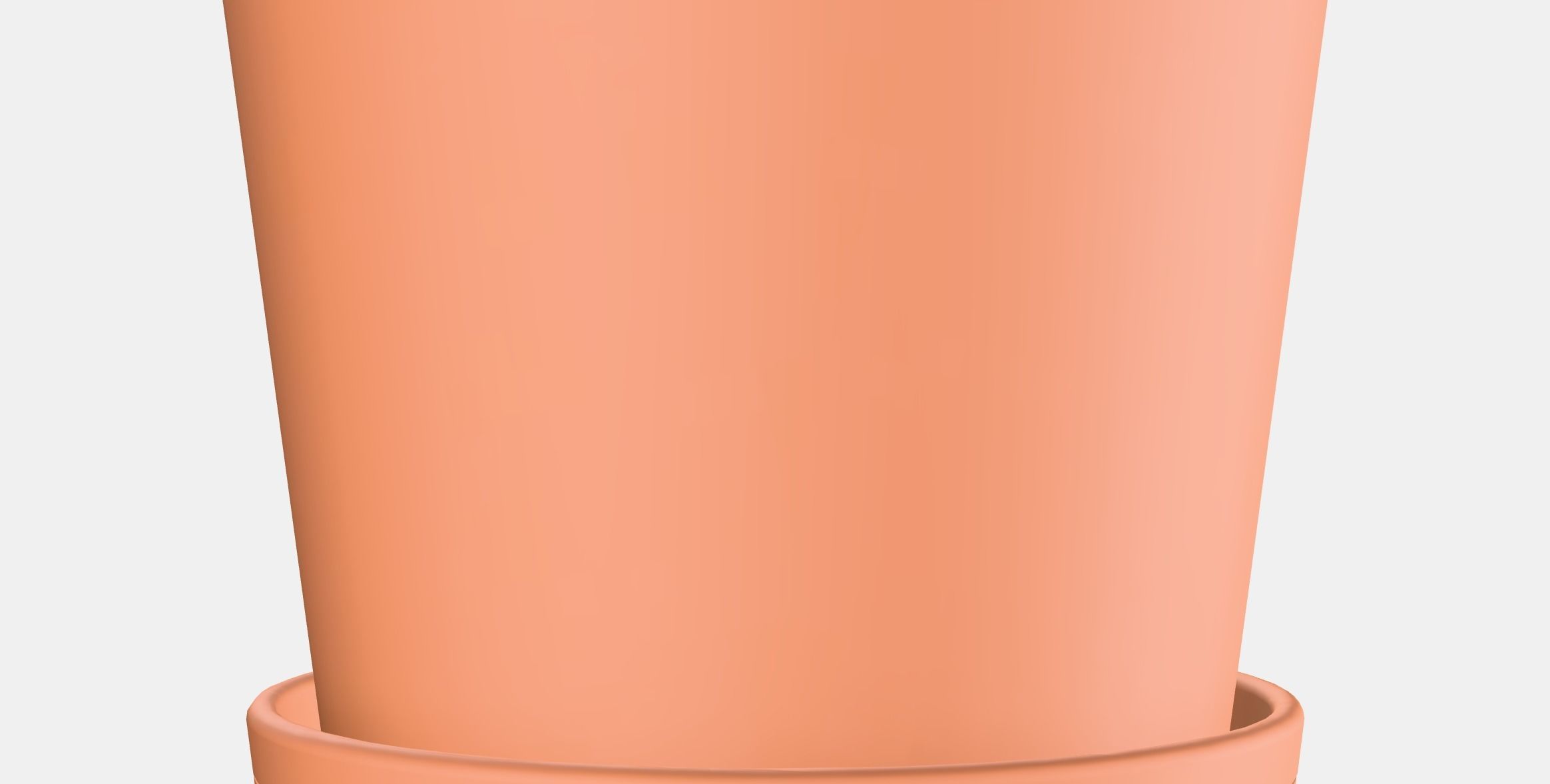 BRUNBAR flower pot with saucer Low-poly 3D model_2