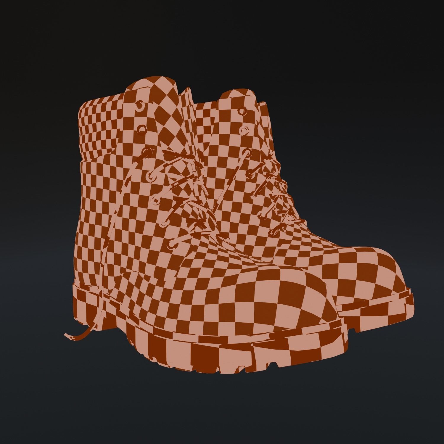 Leather Boots Low-poly 3D model_3
