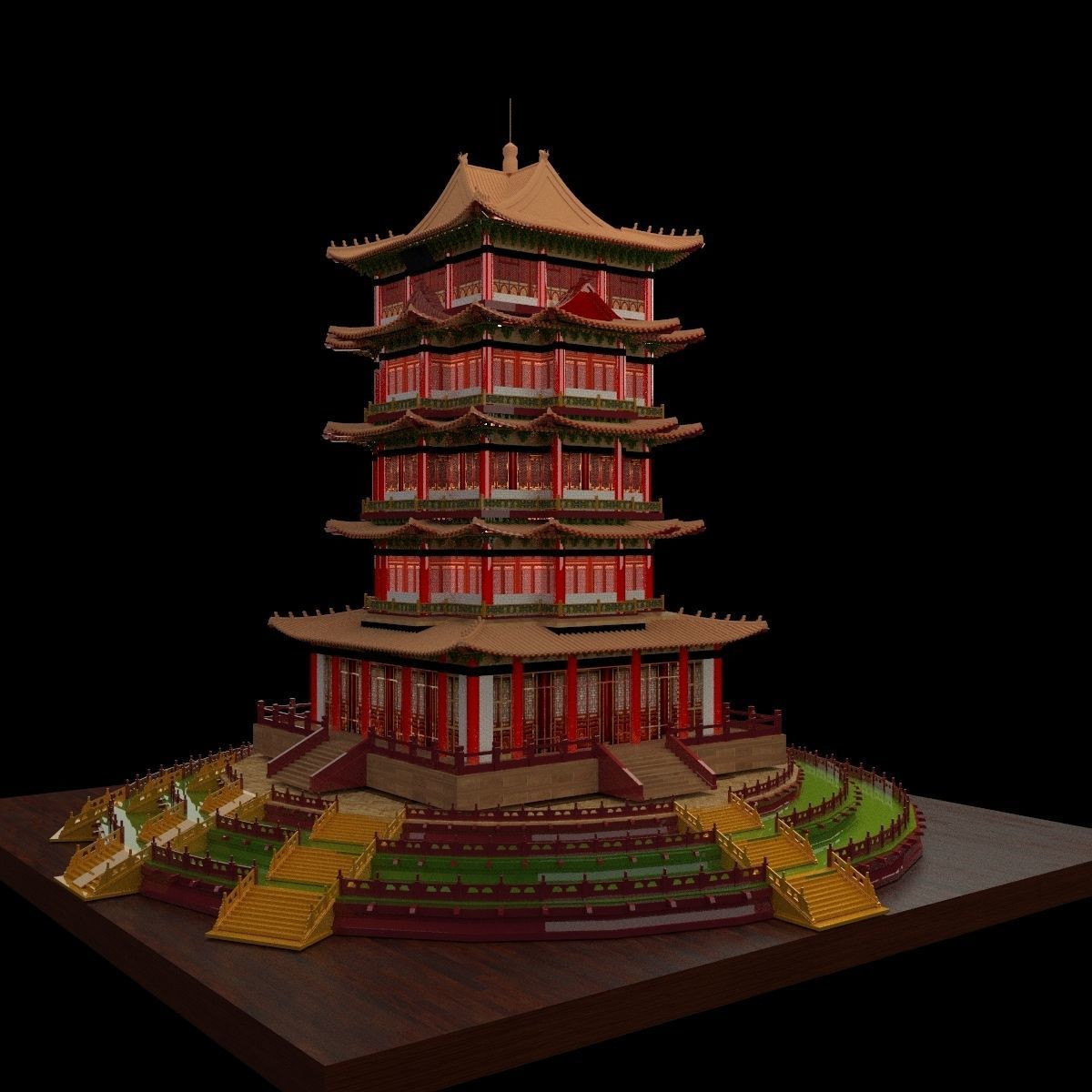 Chinese ancient  house   3D model_5